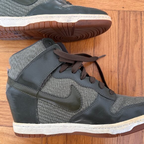 Nike Dunk Sky Hi Essential Green Wedges 8.5 - Picture 4 of 10